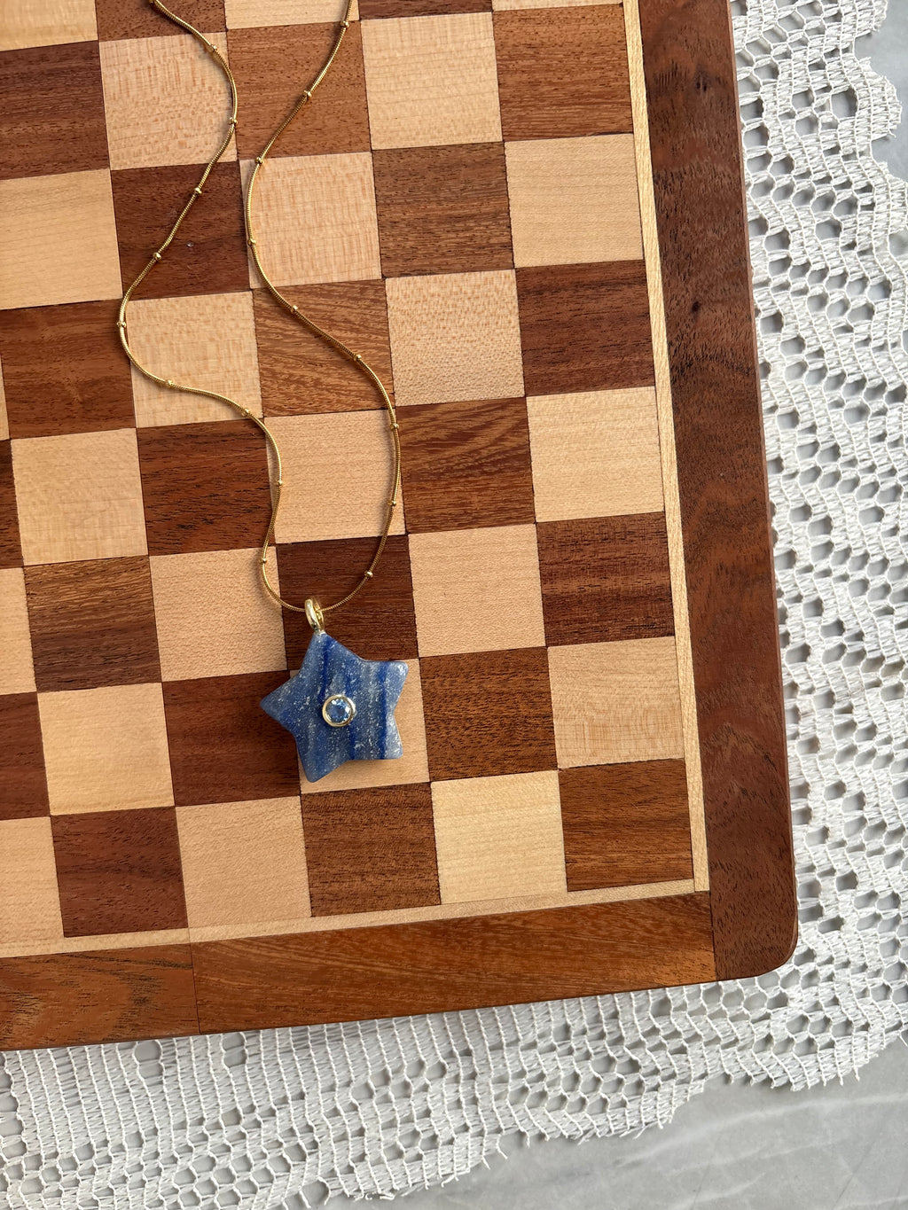 Blue aventurine necklace