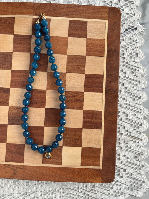 Blue Jade beaded necklace