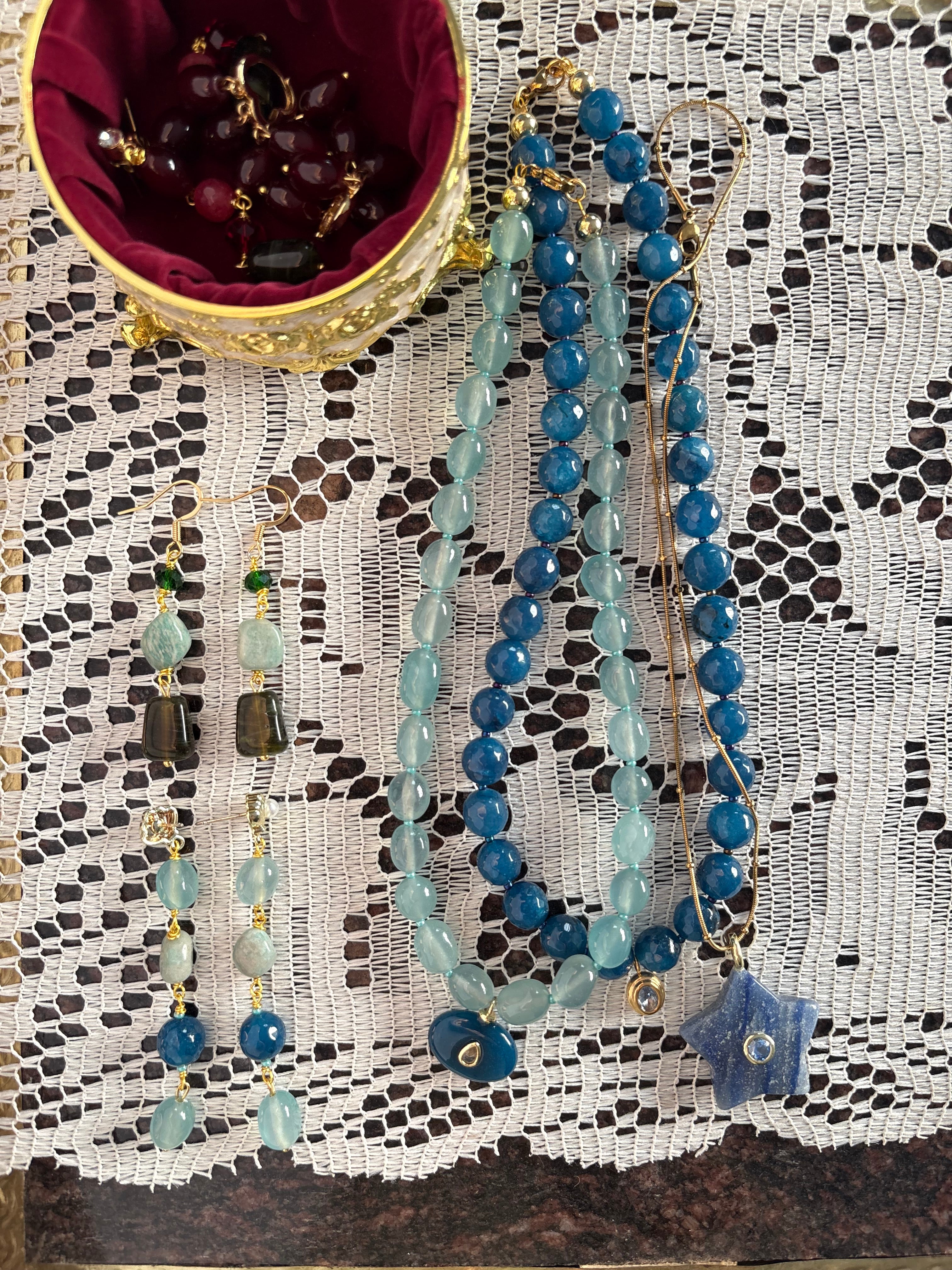 Blue aventurine necklace