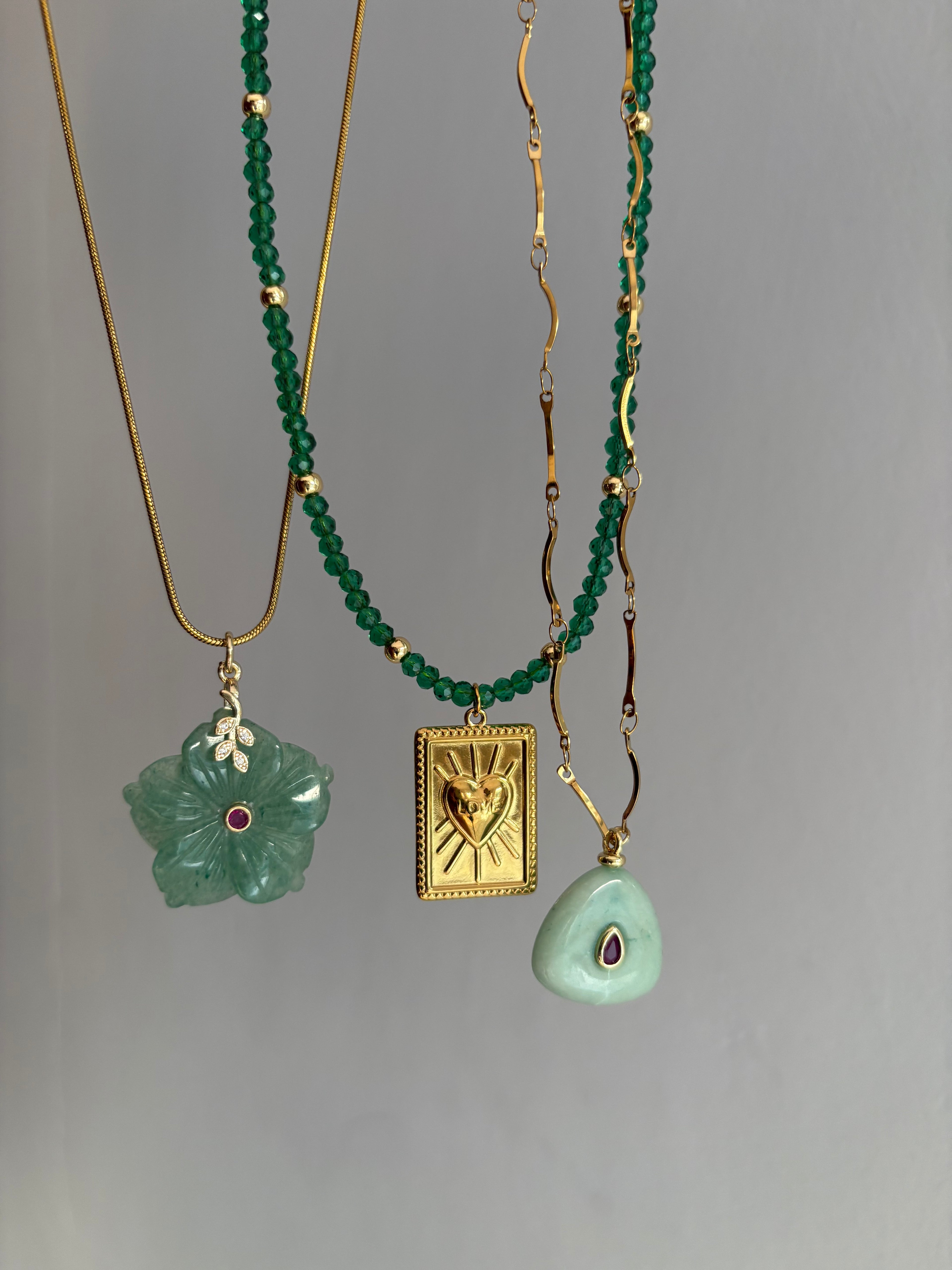 Aventurine Flower necklace