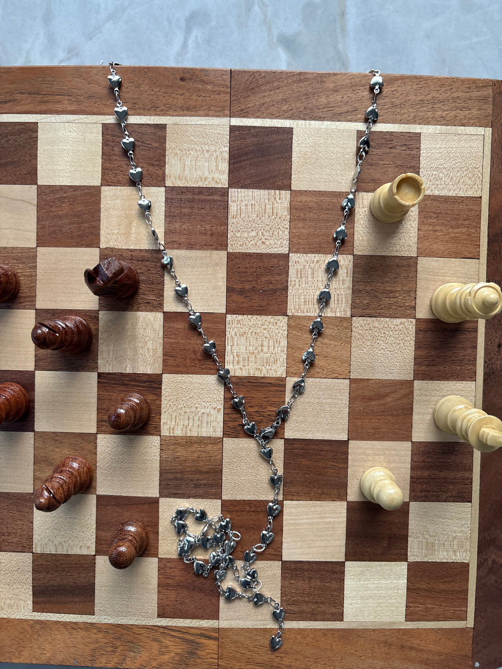 Silver Rosary necklace