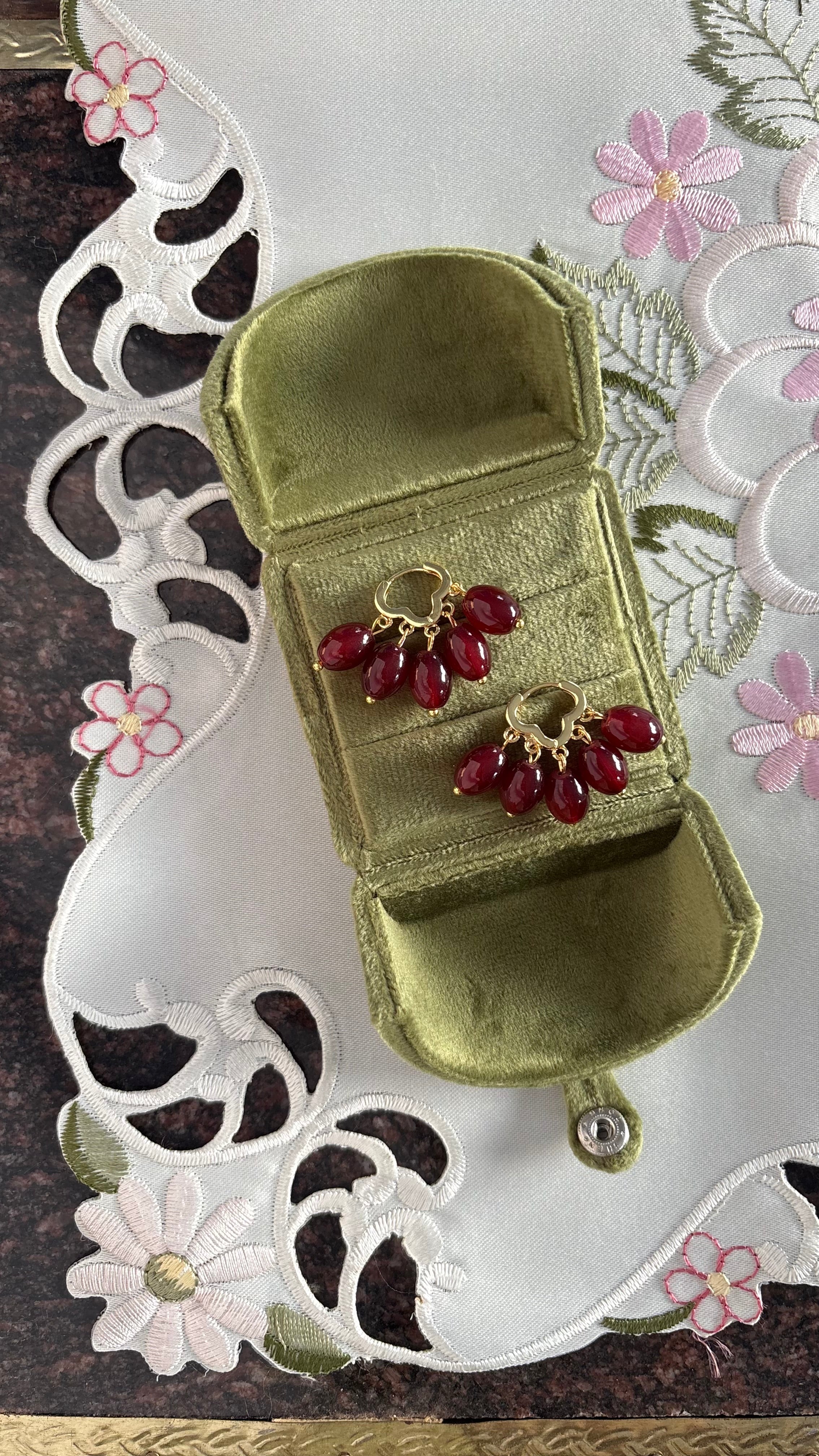 Glass drop earring