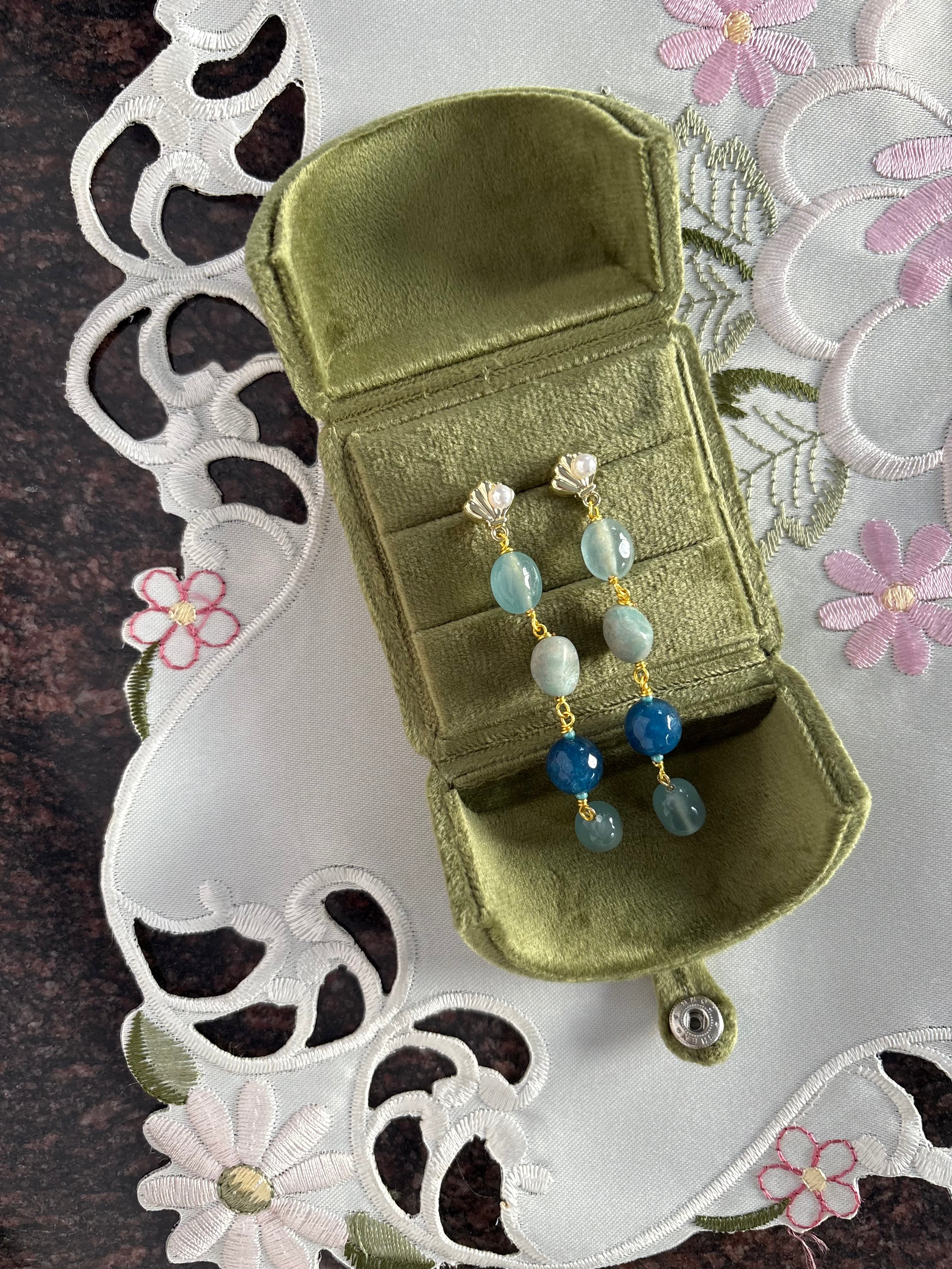 Teal blue dangler