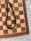 Grape green beaded necklace
