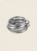 Four tier silver ring