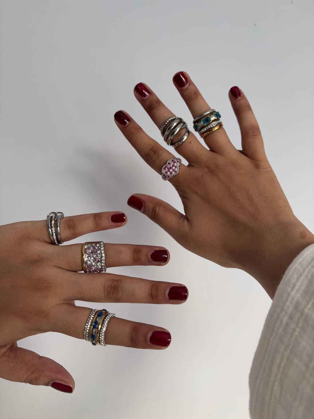 Sapphire silver band