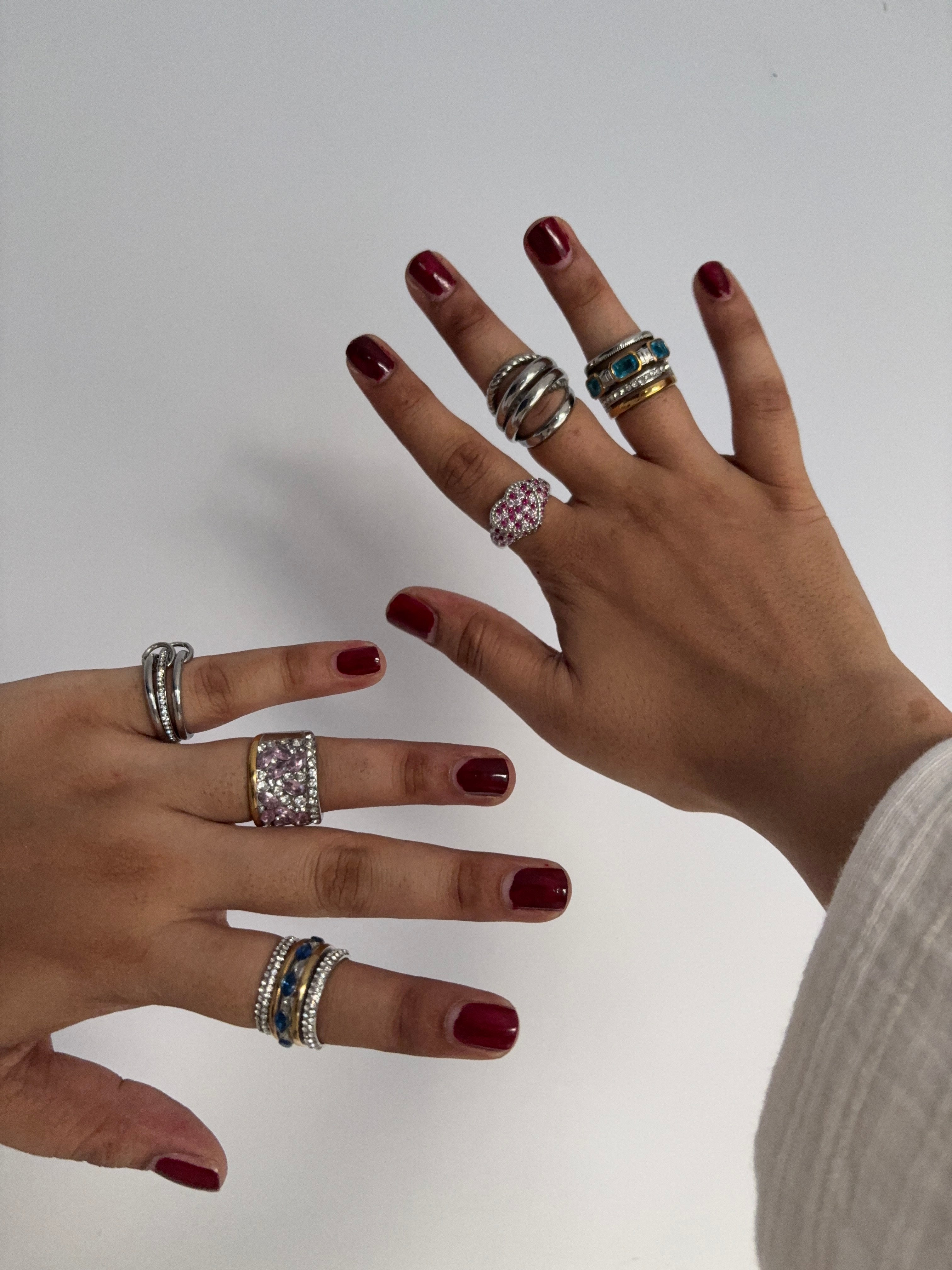 Sapphire silver band