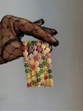 Multicolor Zircon flower bracelet