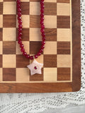Rose Quartz star beaded necklace