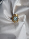 Stone cluster flower ring