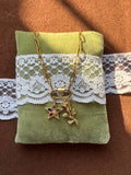 Gemstone studded charm jumble necklace