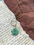 Green Aventurine flower necklace