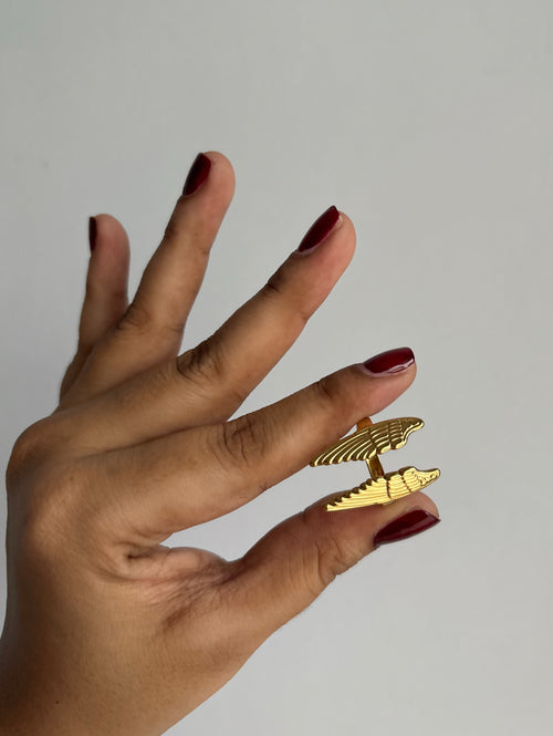 Angel wing ring ( adjustable)