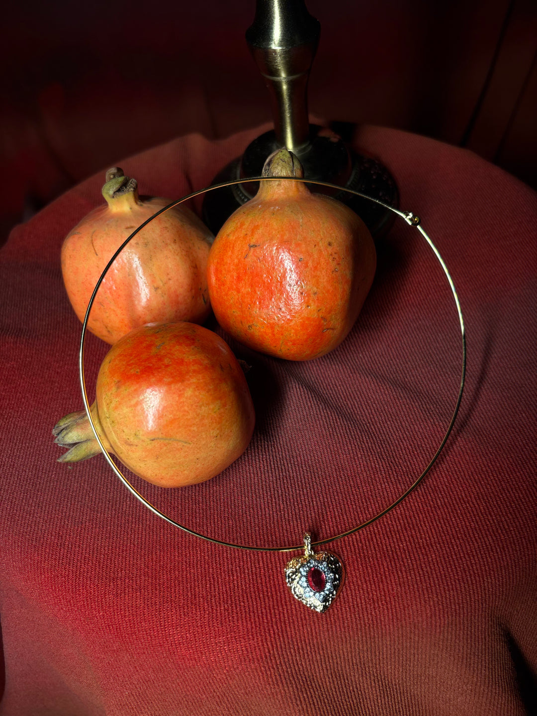Ruby Heart Choker