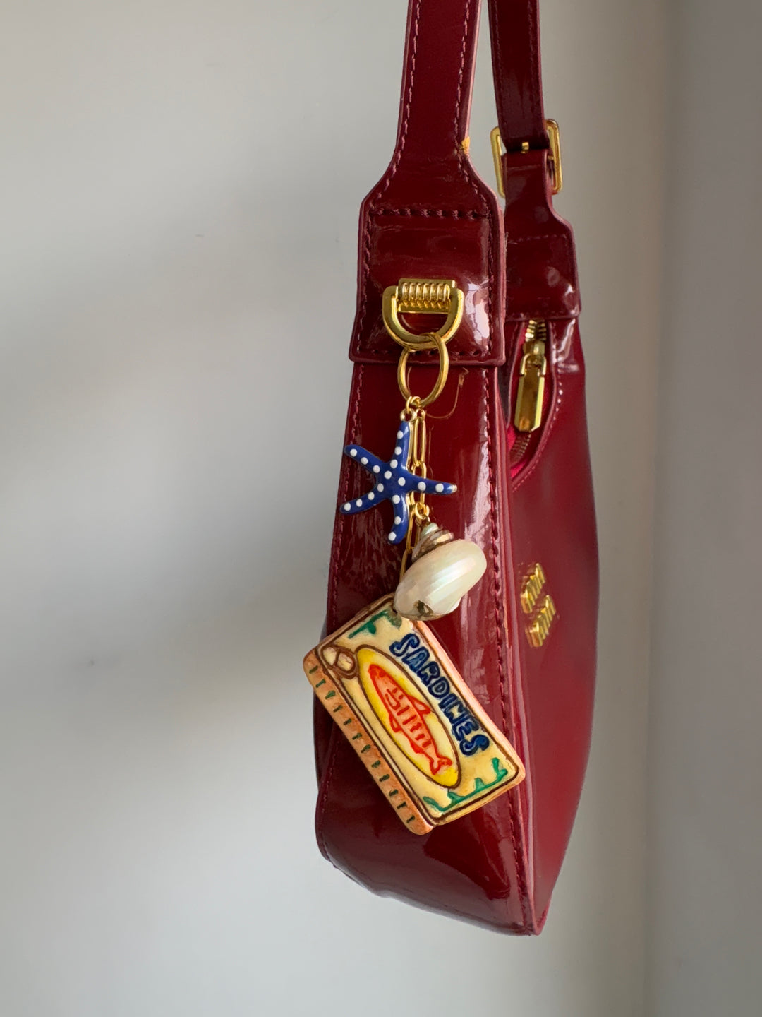 Ceramic Bag/ key charm