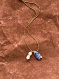Semi Precious natural crystal fish necklace