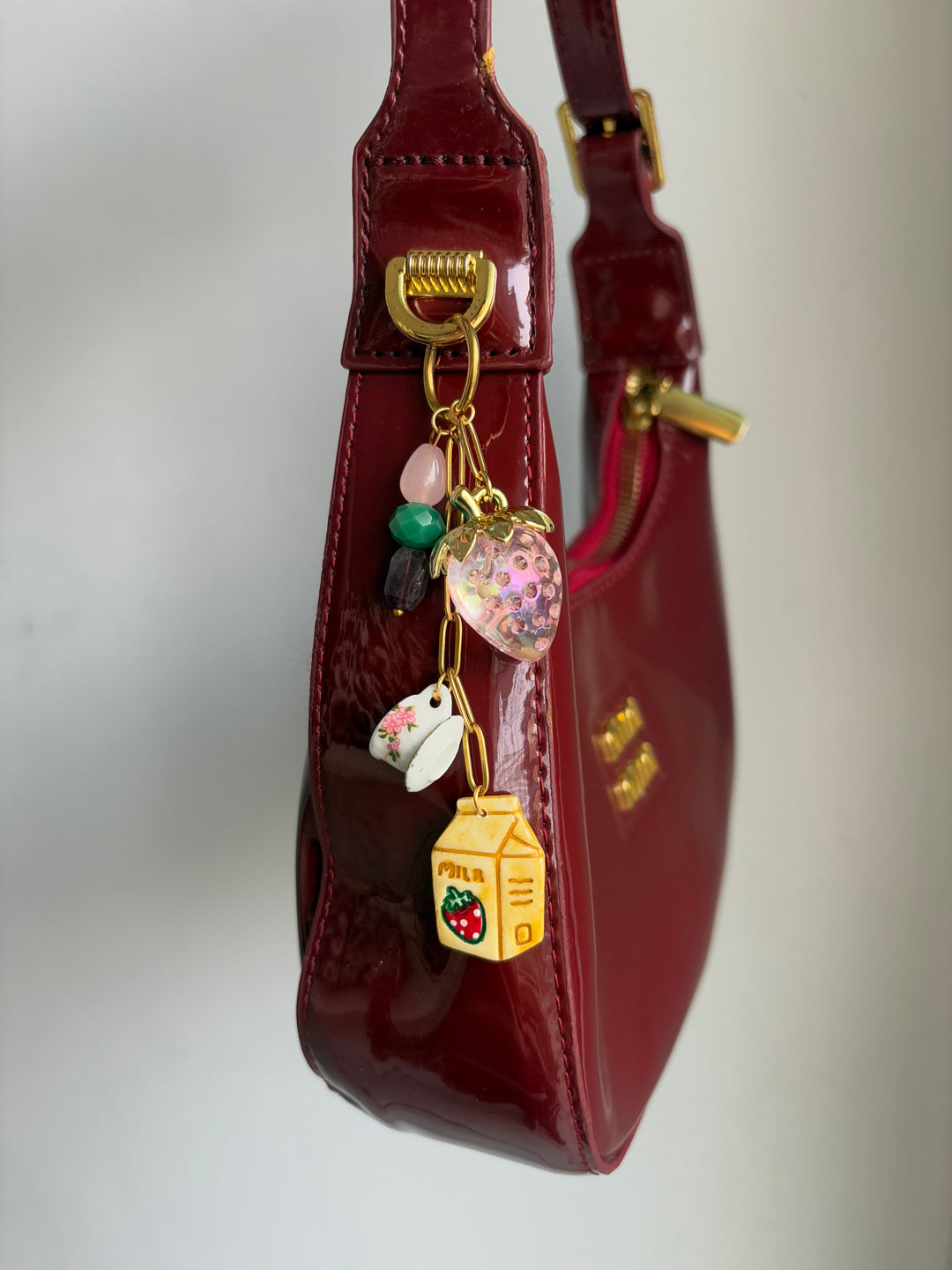 Cute Ceramic bag/key charm