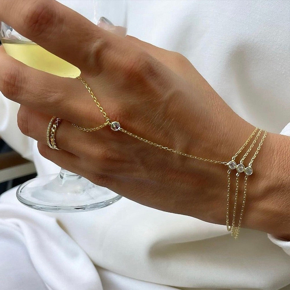 Studded Hand Chain